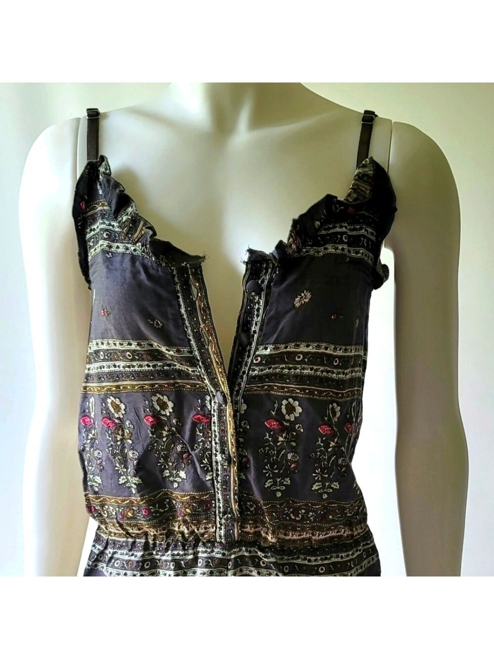 Buffalo David Bitton Floral Strappy Short Romper